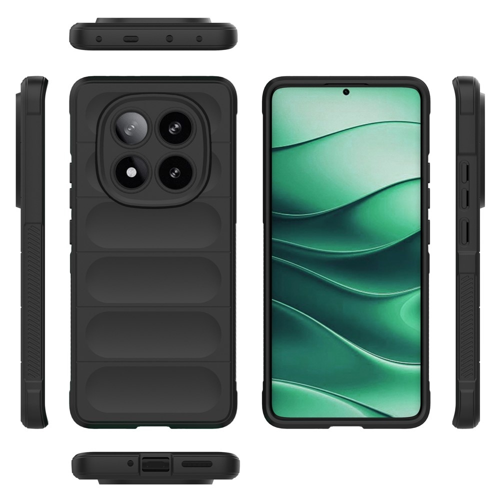 Rugg odolný gélový obal na Xiaomi Redmi Note 14 Pro 5G/Poco X7 5G - čierny
