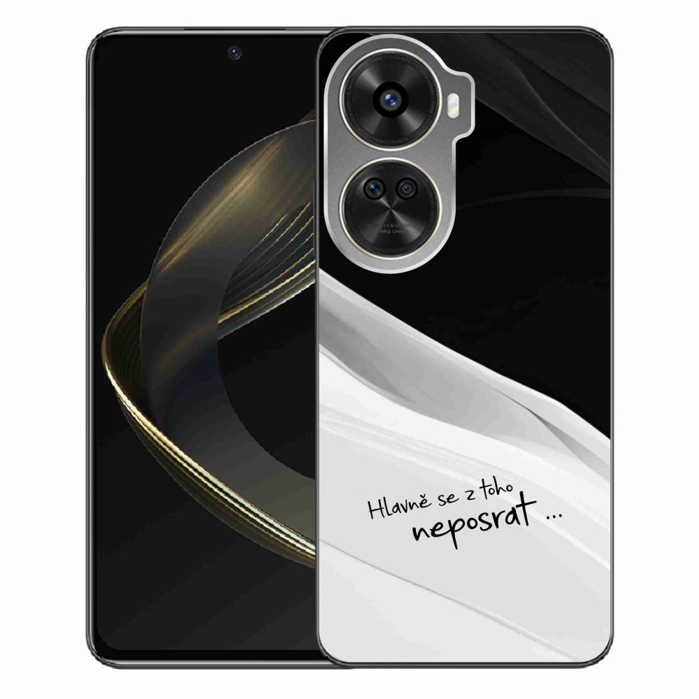 Gélový kryt mmCase na Huawei Nova 12 SE - vtipný text 13 bieločierne pozadie
