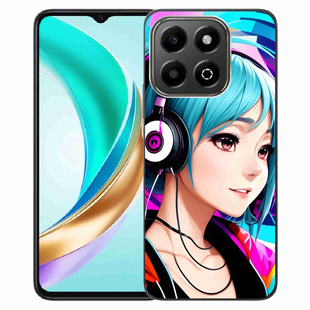 Gélový kryt mmCase na Honor X6b - dievča so slúchadlami