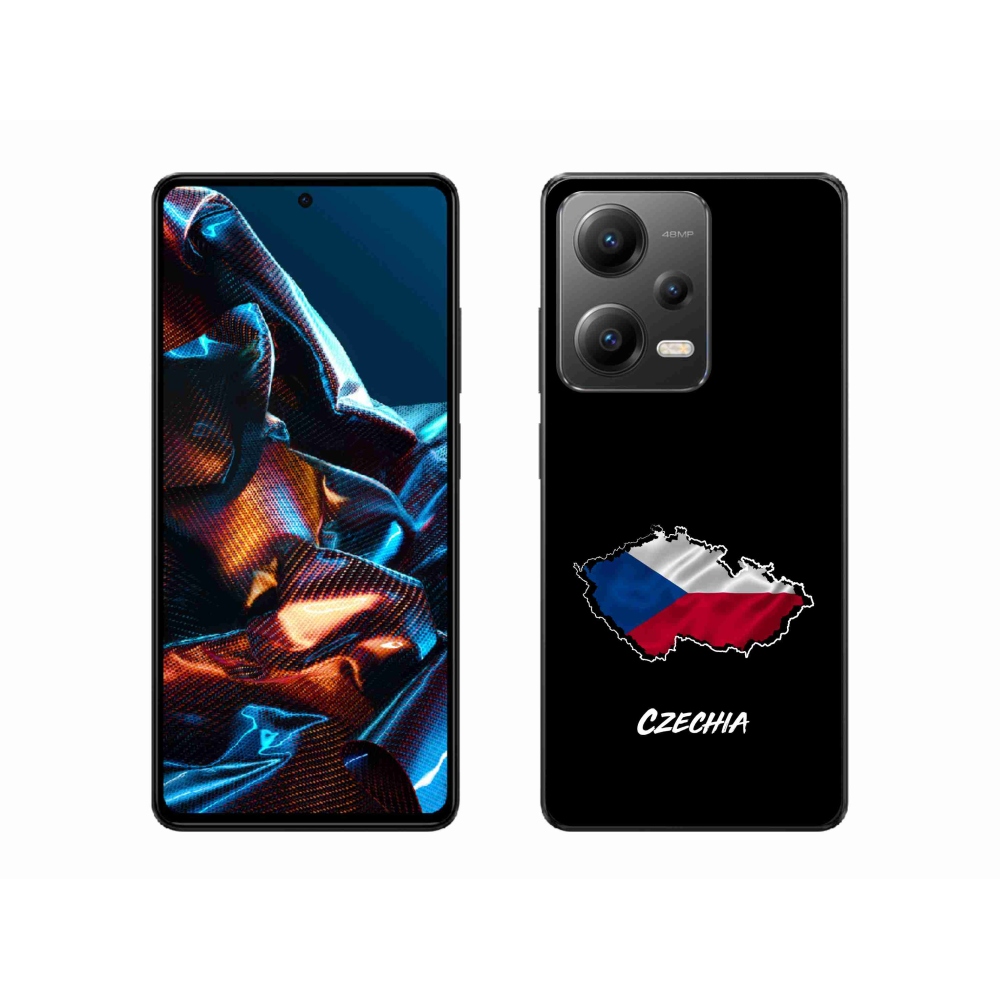 Gélový kryt mmCase na Xiaomi Redmi Note 12 Pro 5G - Czechia čierne pozadie
