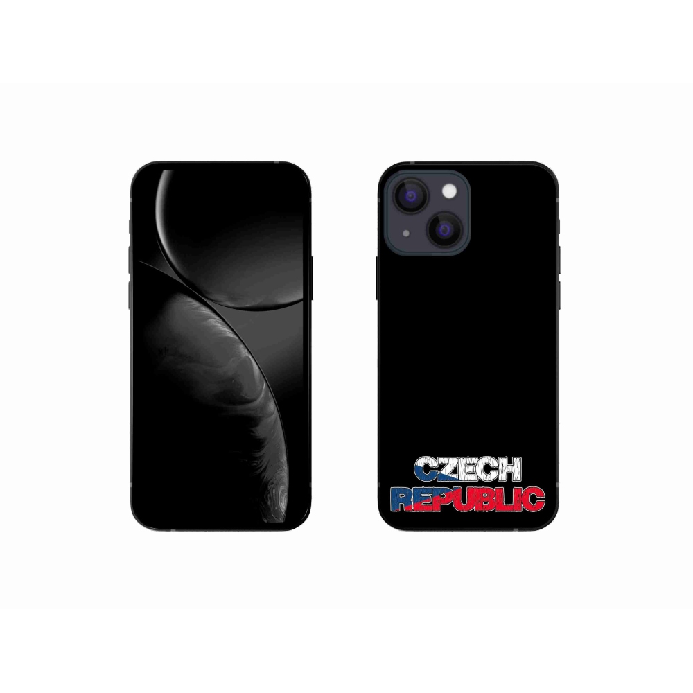 Gélový kryt mmCase na iPhone 13 mini 5.4 - Slovak Republic čierne pozadie