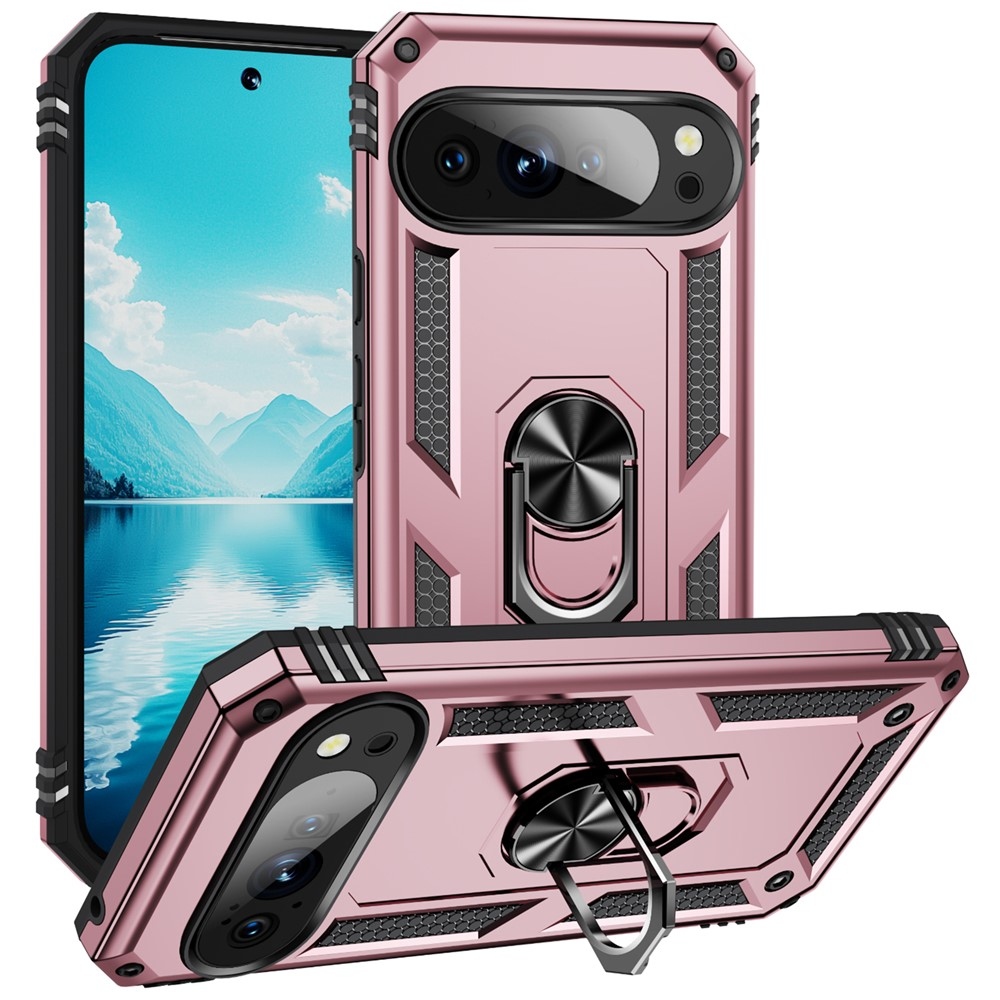 Ring odolný kryt na Google Pixel 10 Pro/Pixel 10 - ružovozlatý