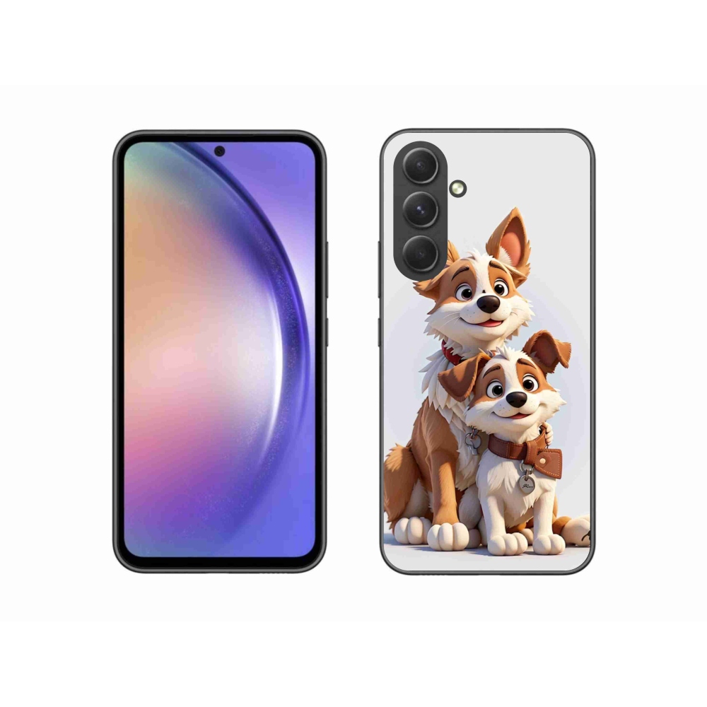 Gélový kryt mmCase na Samsung Galaxy A54 5G - kreslenie psy