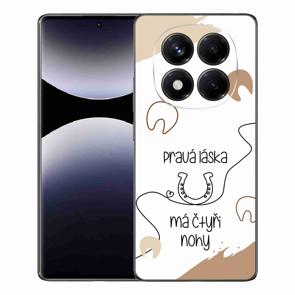 Gélový kryt mmCase na Xiaomi Redmi Note 14 Pro - konský motív biele pozadie