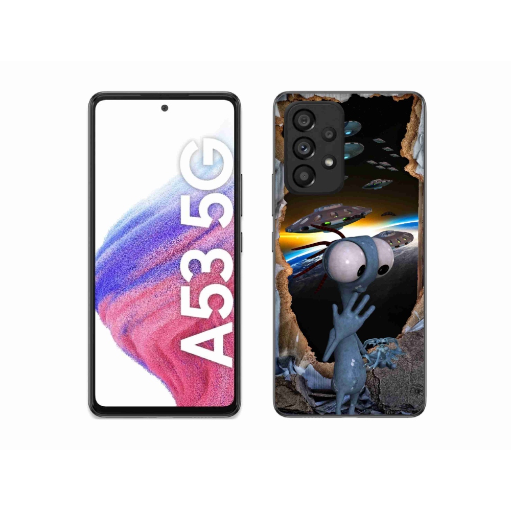 Gélový kryt mmCase na Samsung Galaxy A53 5G - mimozemšťan