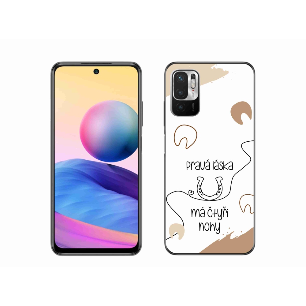 Gélový kryt mmCase na Xiaomi Poco M3 Pro/5G - konský motív biele pozadie