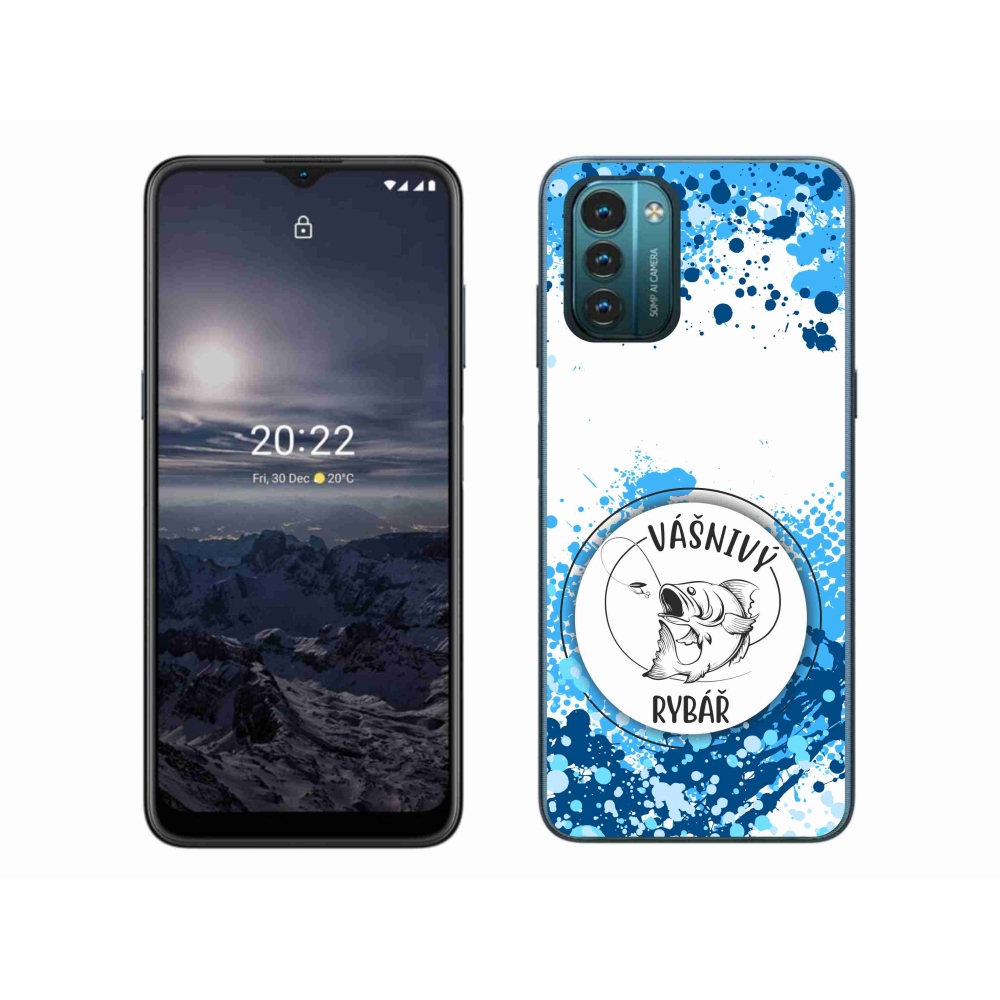 Gélový kryt mmCase na Nokia G11/G21 - vášnivý rybár biele pozadie