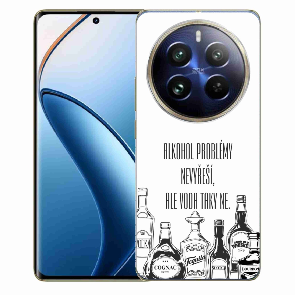 Gélový kryt mmCase na Realme 12 Pro 5G/12 Pro+ 5G - vtipný text biele pozadie