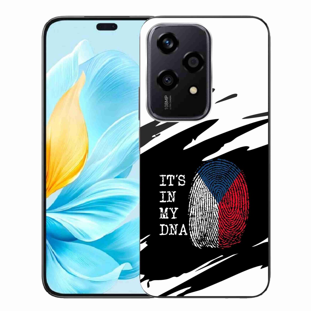 Gélový kryt mmCase na Honor 200 Lite 5G - vlajka odtlačok prsta čiernobiele pozadie