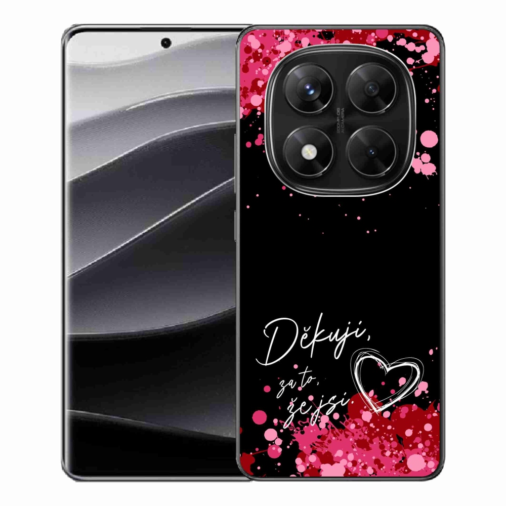 Gélový kryt mmCase na Xiaomi Redmi Note 14 Pro 5G/Poco X7 5G - zamilovaný text 2 čierne pozadie