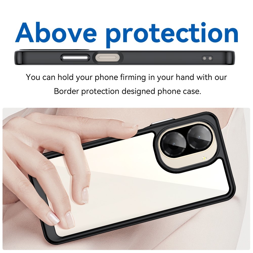 Gélový obal s pevným chrbtom na Xiaomi Redmi A5 (173.45x79.35x8.45mm) - čierny