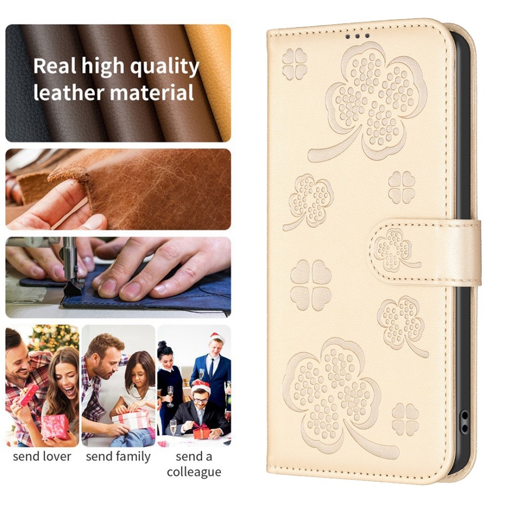 Clover knižkové púzdro na Xiaomi Redmi 13 4G/Poco M6 4G - zlaté