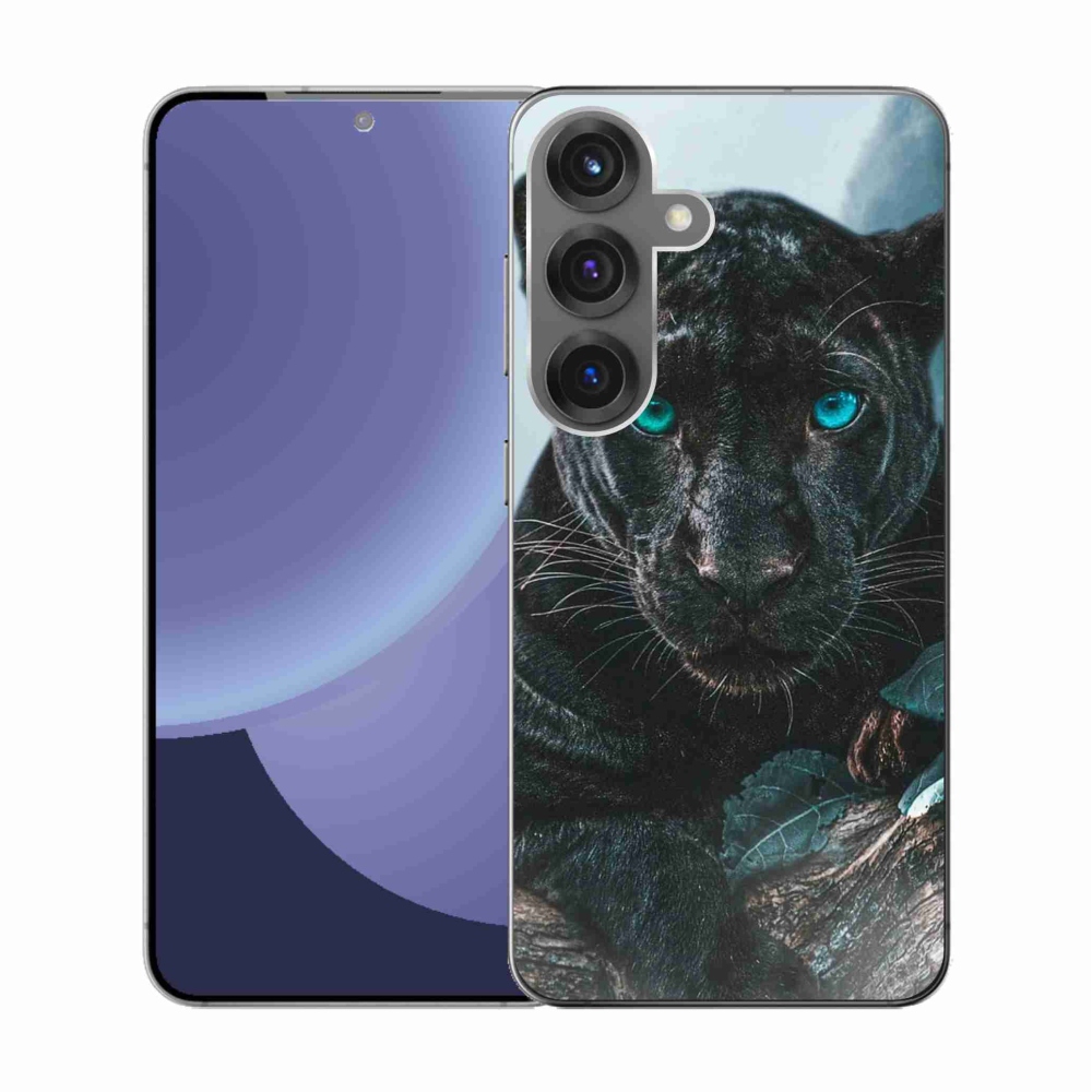 Gélový kryt mmCase na Samsung Galaxy S25 - čierny panter