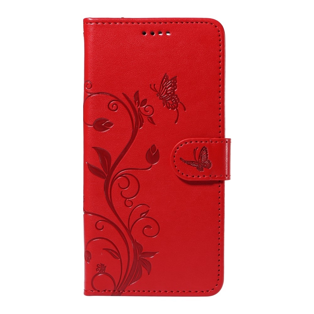 Flowers knižkové púzdro na Xiaomi Redmi Note 13 Pro 4G/Poco M6 Pro - červené