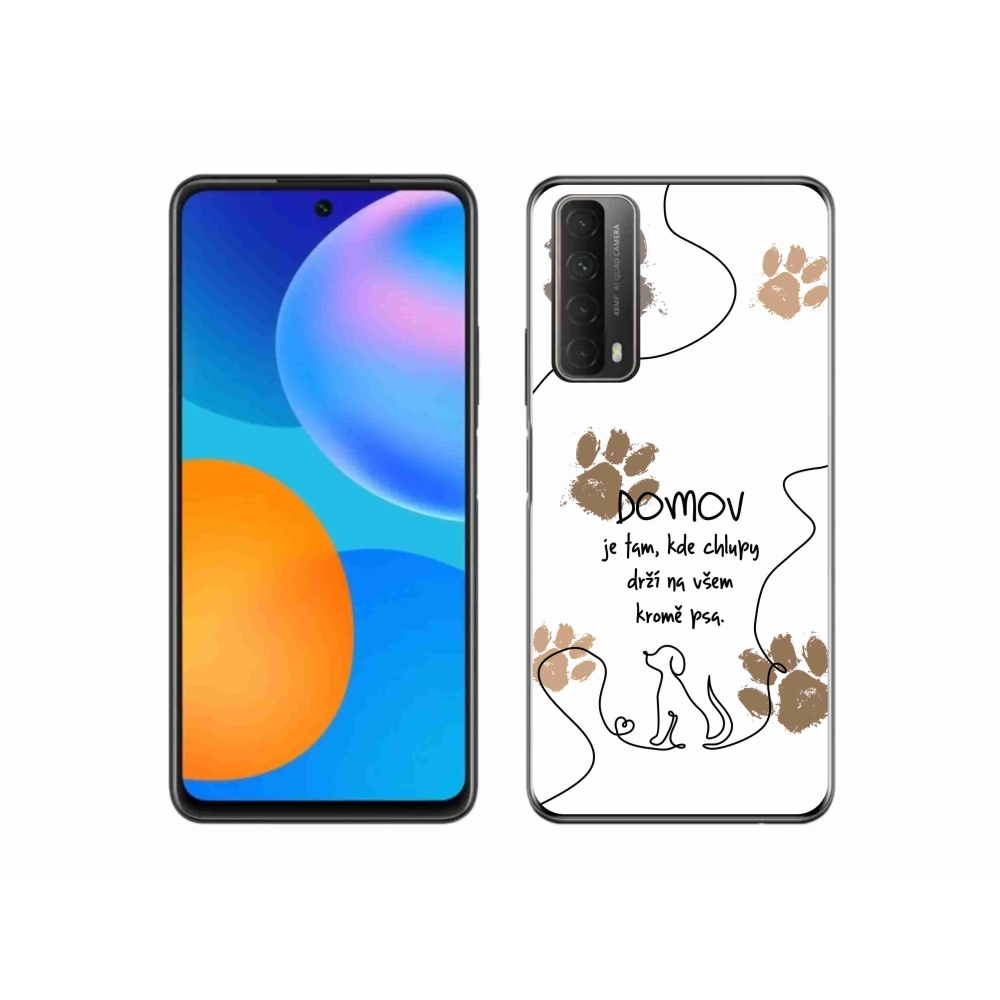 Gélový kryt mmCase na Huawei P Smart (2021) - psí motív biele pozadie