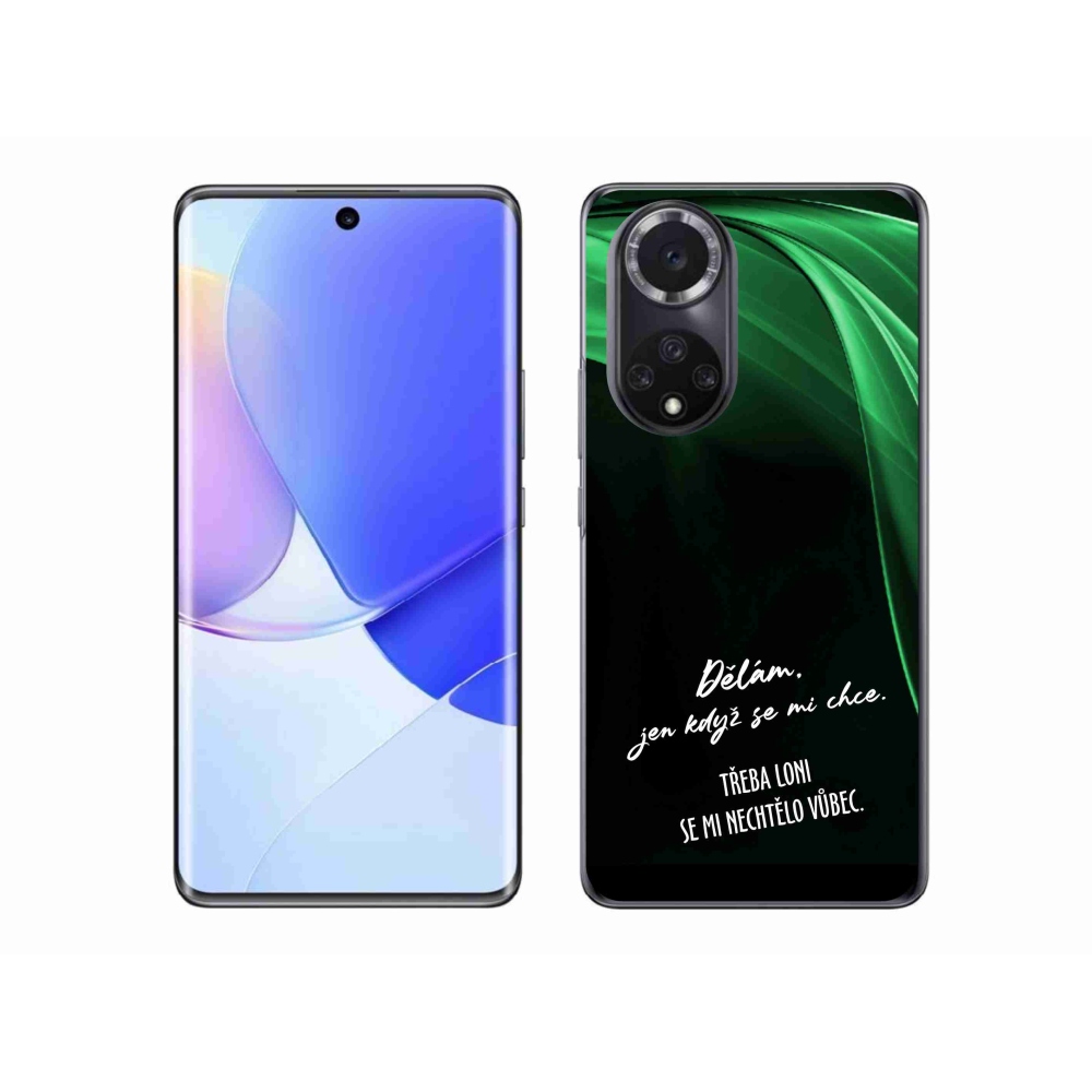 Gélový kryt mmCase na Honor 50 - vtipný text 12 čierne pozadie