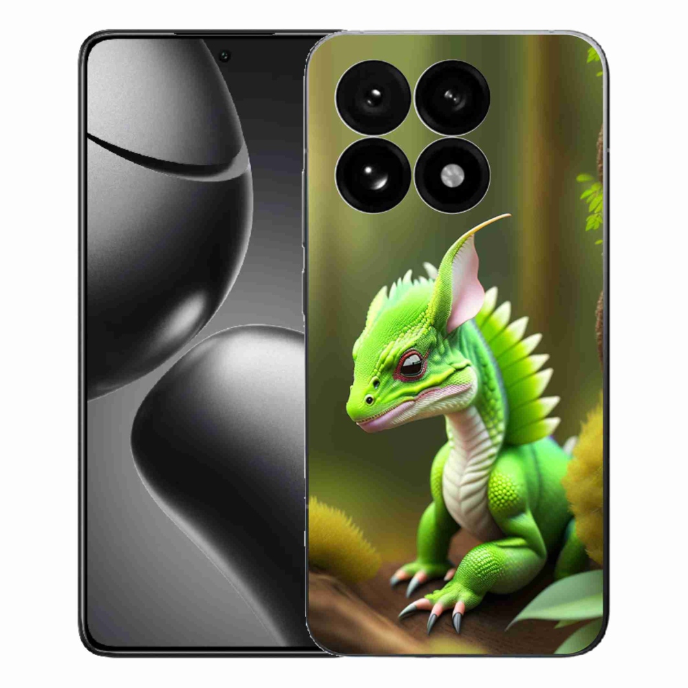 Gélový kryt mmCase na Xiaomi 15T - zelený dráčik