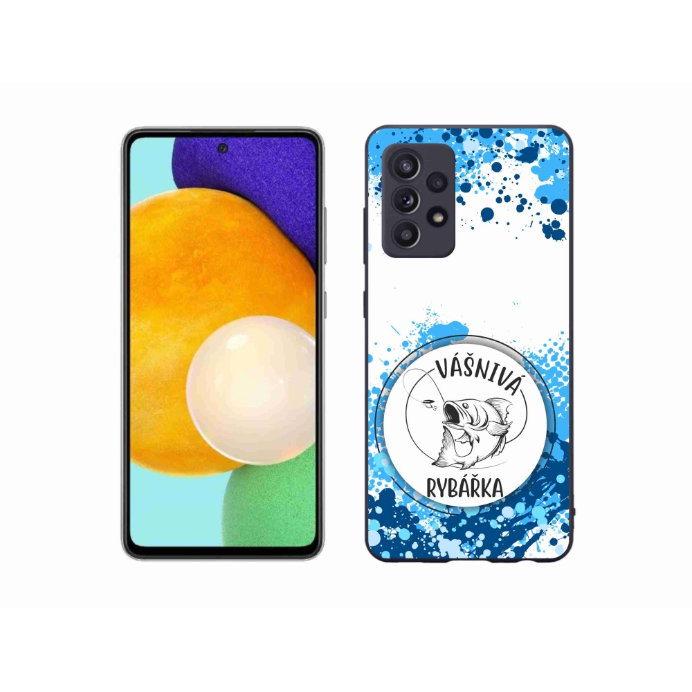Gélový kryt mmCase na Samsung Galaxy A52s 5G - vášnivá rybárka biele pozadie