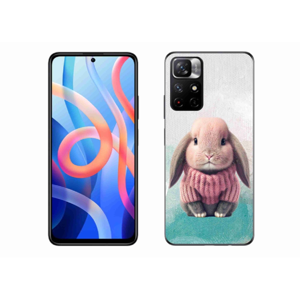 Gélový kryt mmCase na Xiaomi Redmi Note 11S 5G - zajačik vo svetri