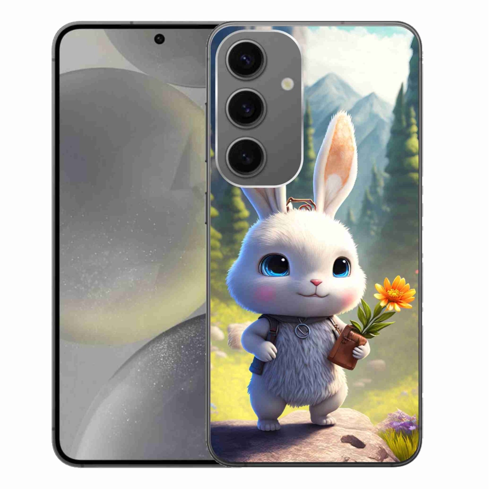 Gélový kryt mmCase na Samsung Galaxy S24+ - roztomilý zajačik