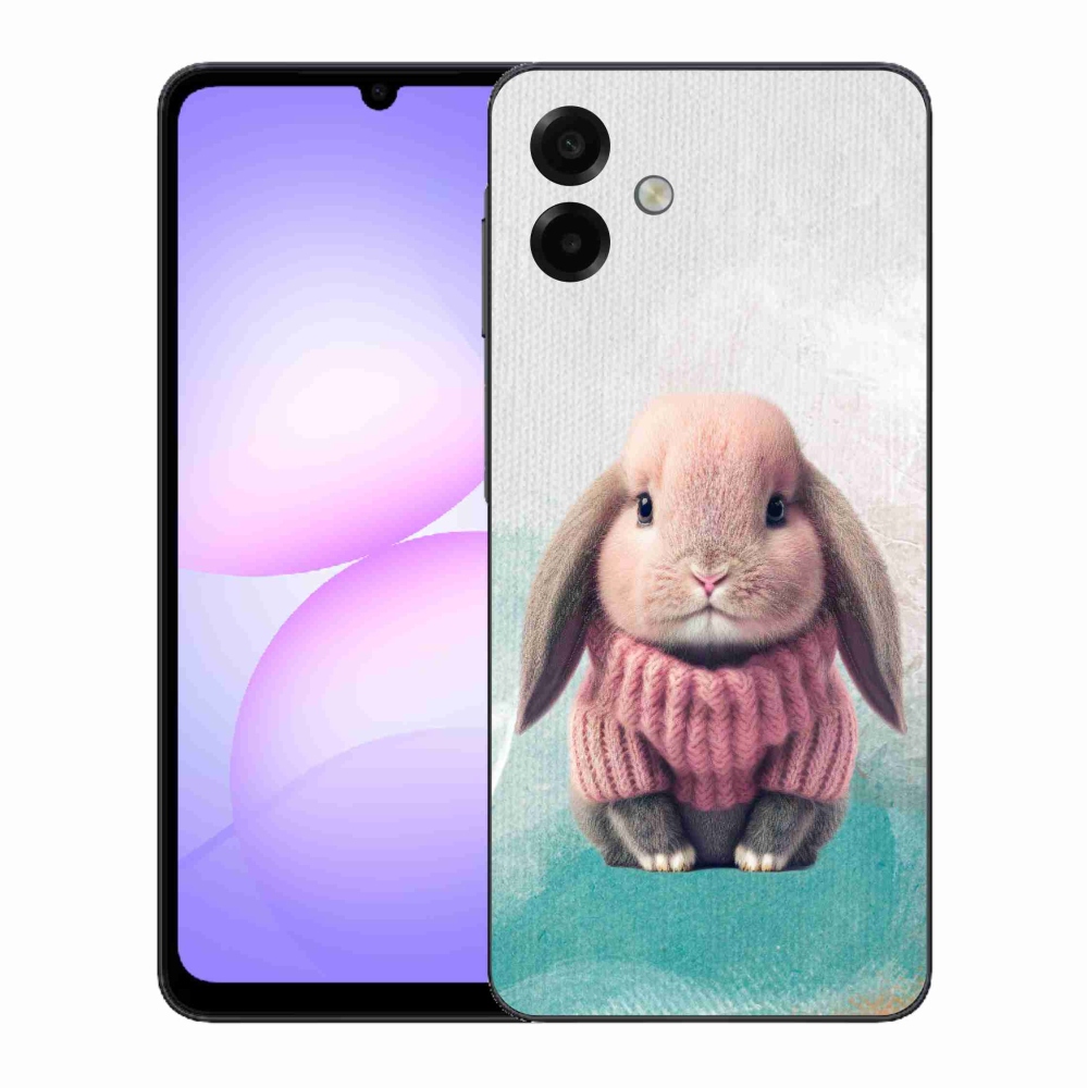 Gélový kryt mmCase na Samsung Galaxy A07 4G - zajačik vo svetri