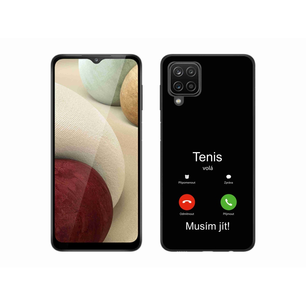 Gélový kryt mmCase na Samsung Galaxy M12 - tenis volá čierne pozadie