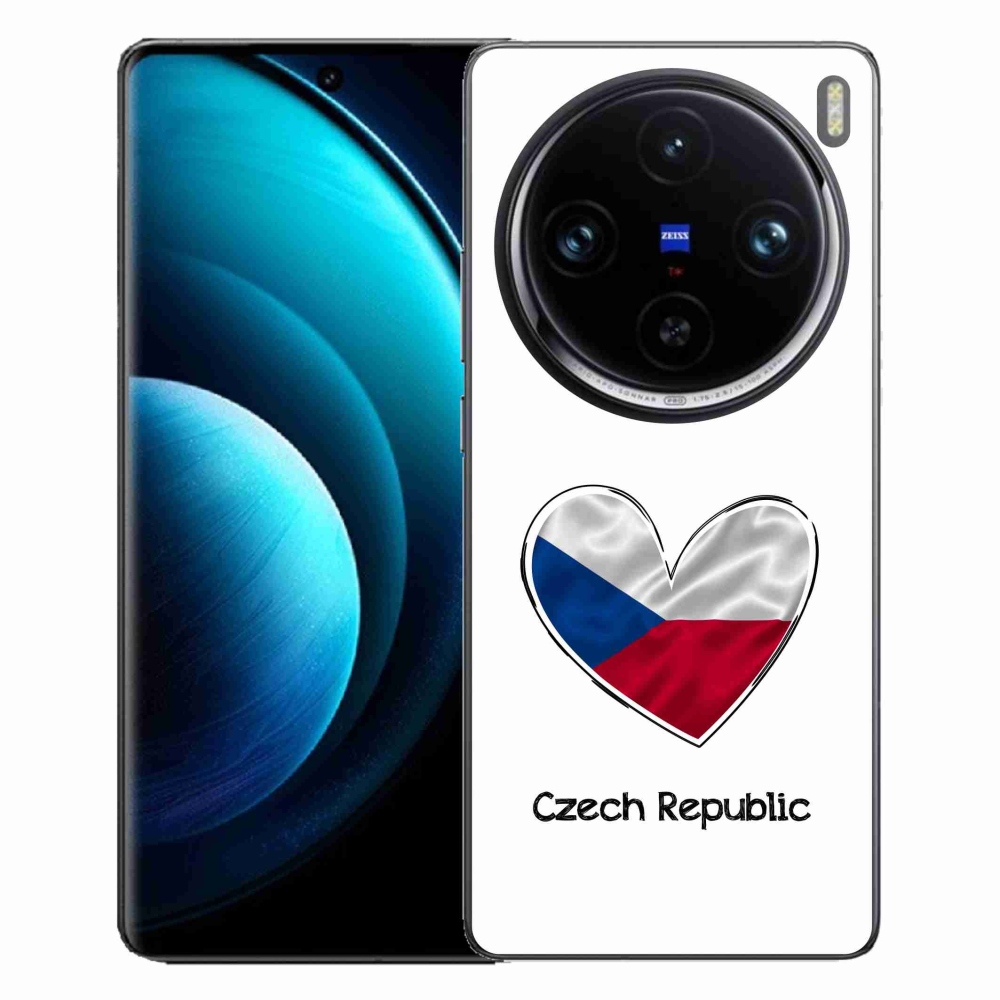 Gélový kryt mmCase na Vivo X100 Pro 5G - vlajka srdca biele pozadie