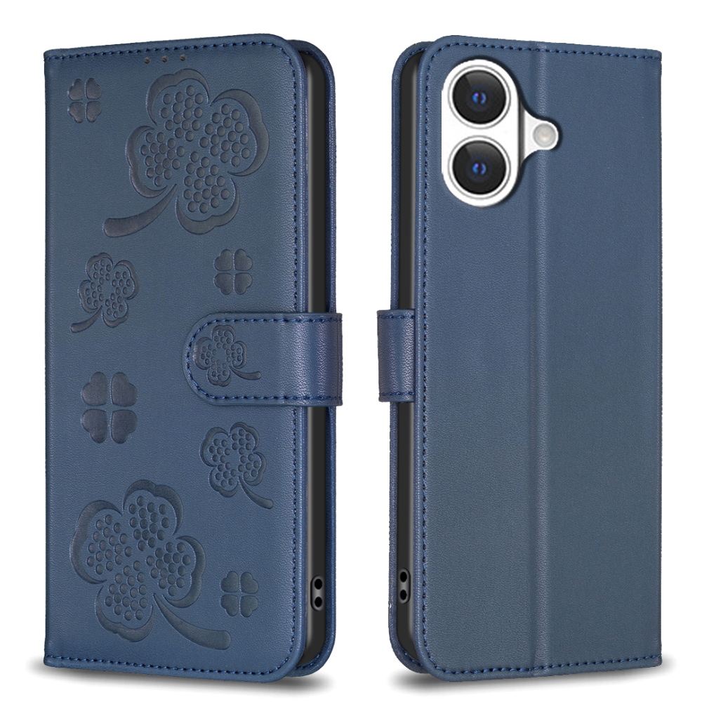 Clover knižkové púzdro na iPhone 17 - modré