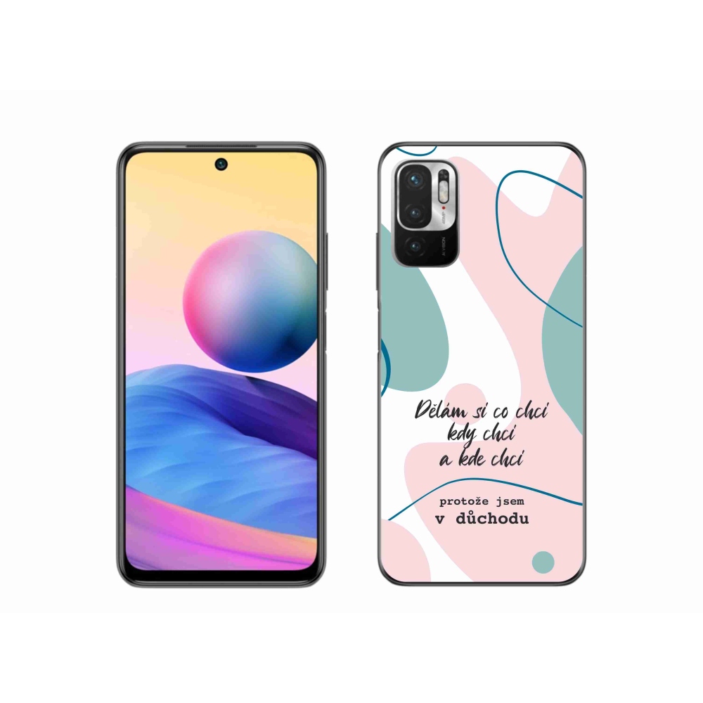Gélový kryt mmCase na Xiaomi Redmi Note 10 5G - vtipný text 10 biele pozadie