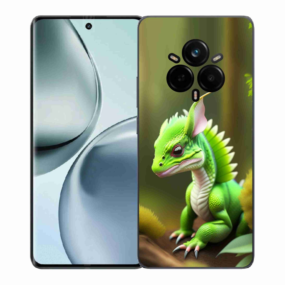 Gélový kryt mmCase na Realme 14 Pro+ 5G - zelený dráčik