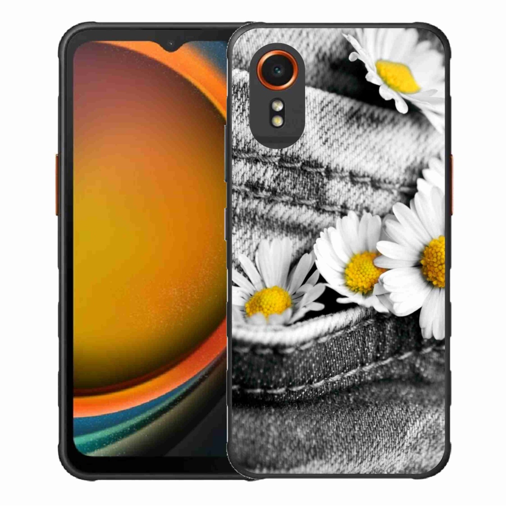 Gélový obal mmCase na Samsung Galaxy Xcover 7 - margarétky