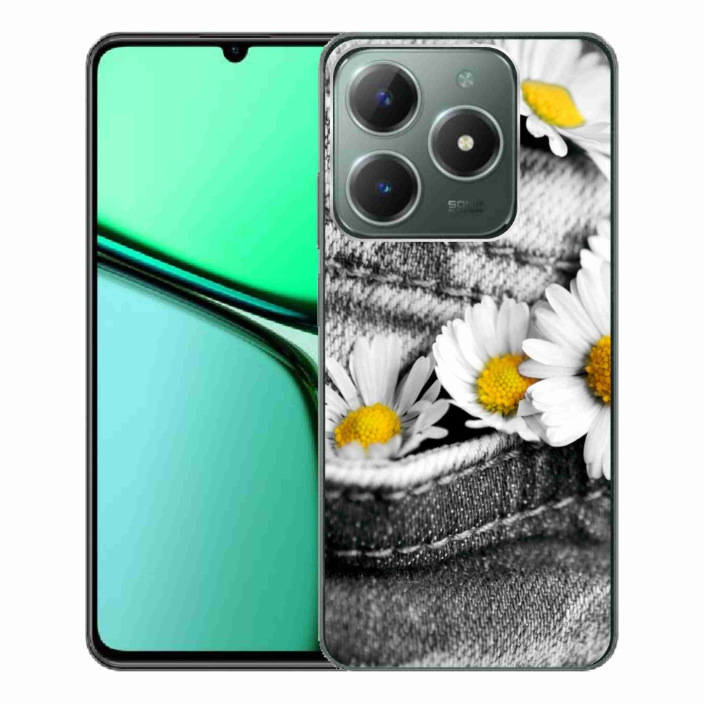 Gélový obal mmCase na Realme C61 - margarétky