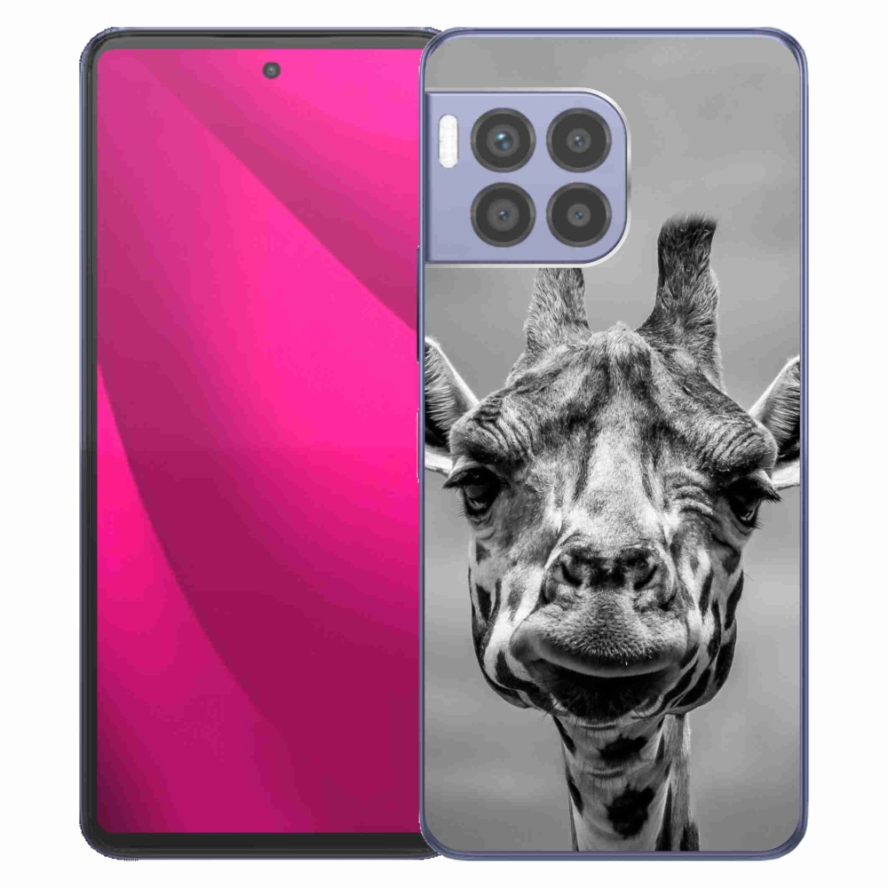 Gélový kryt mmCase na T-Mobile T Phone 2 Pro - čiernobiela žirafa