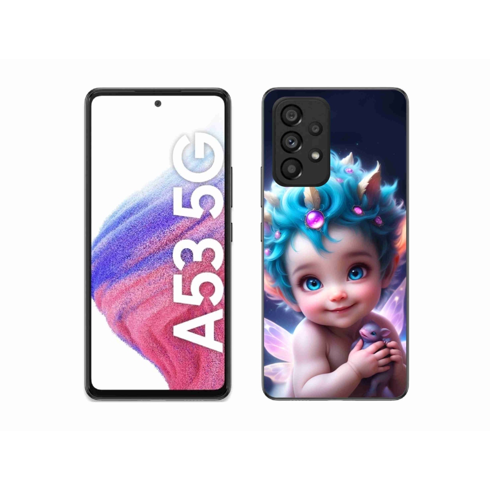 Gélový kryt mmCase na Samsung Galaxy A53 5G - dieťa s motýlími krídlami