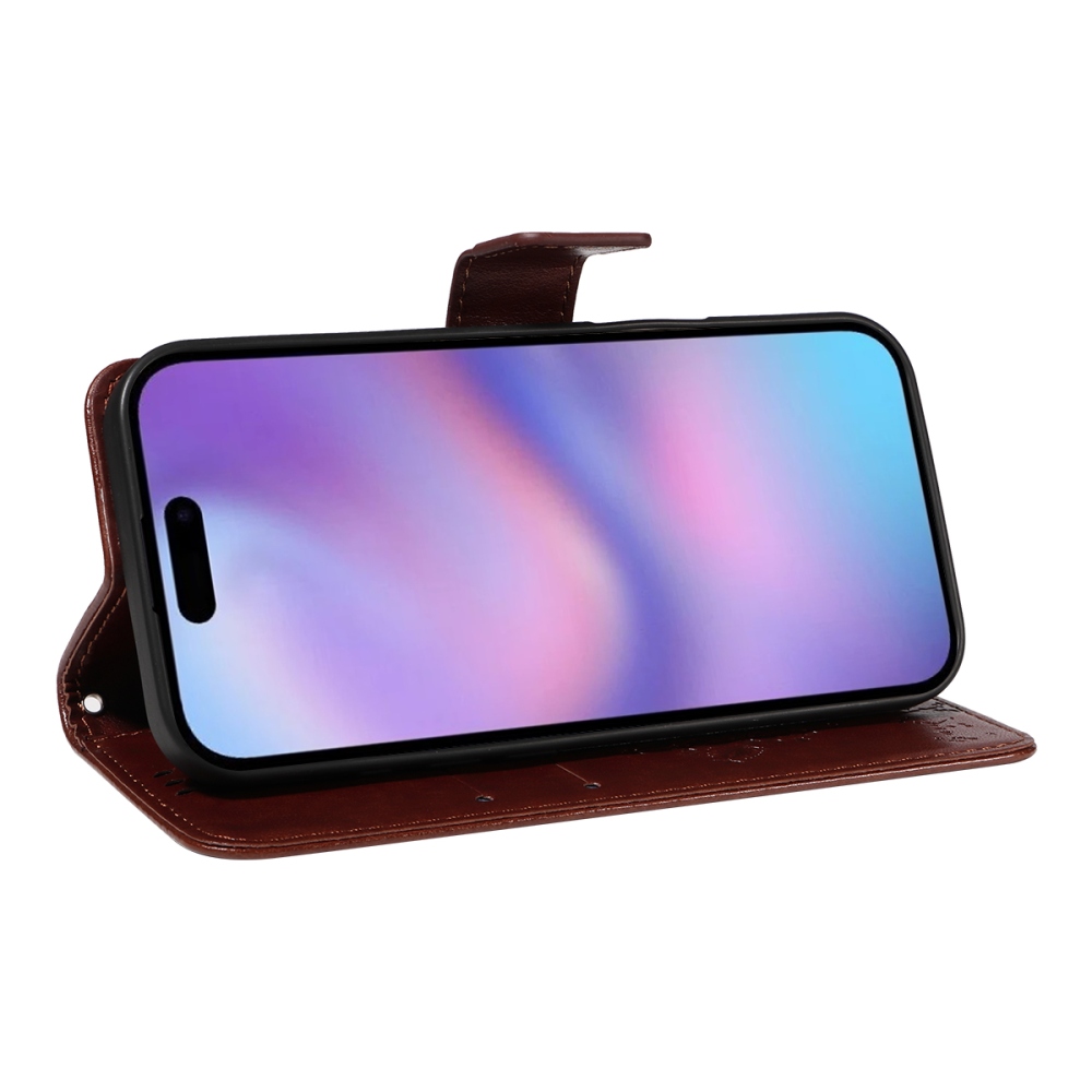 Trees knižkové púzdro na iPhone 17 - hnedé