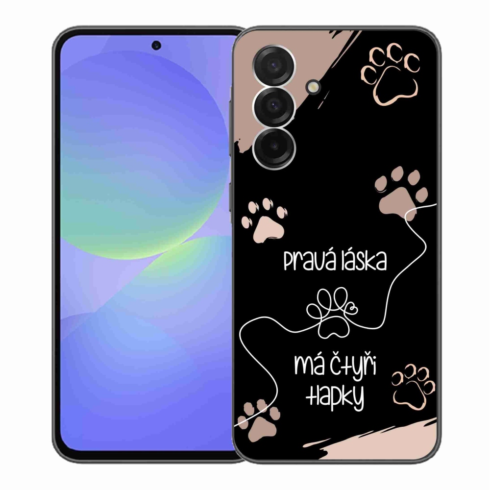 Gélový kryt mmCase na Samsung Galaxy A36 5G - psí motív 1 čierne pozadie