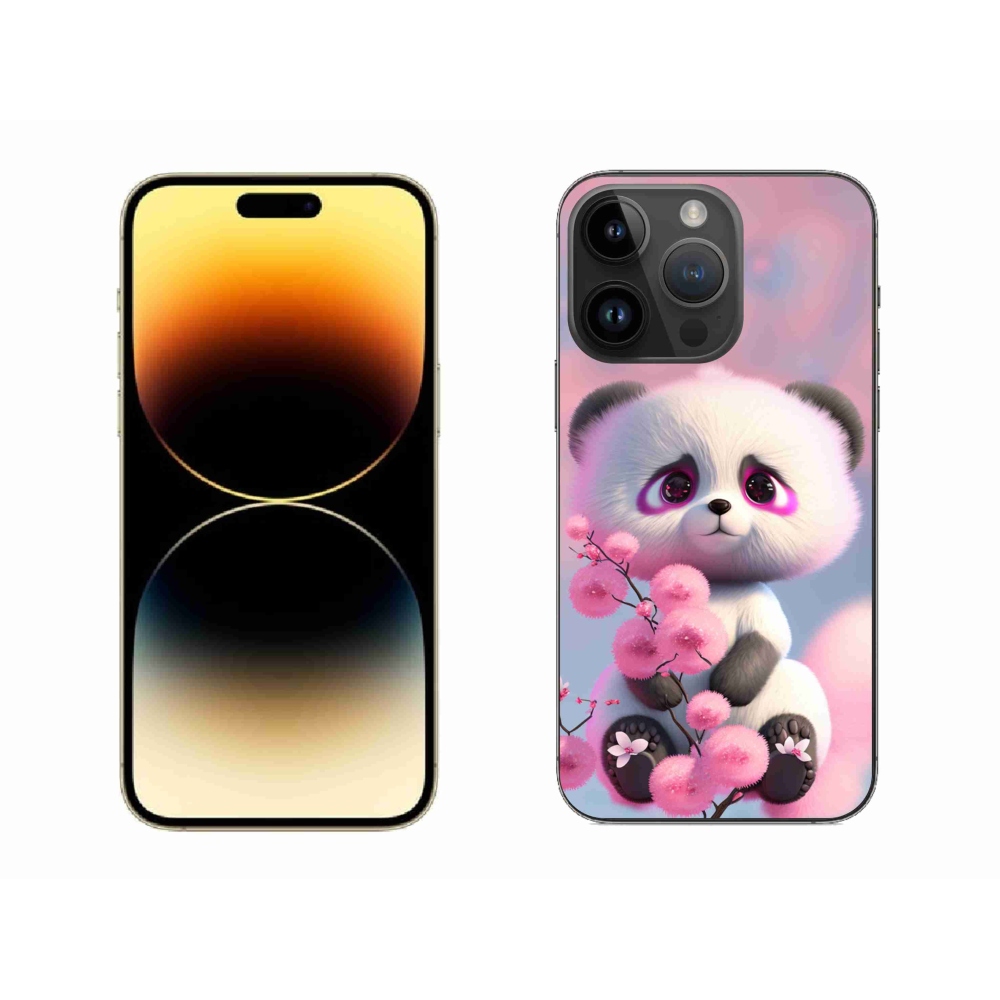 Gélový kryt mmCase na iPhone 14 Pro Max - roztomilá panda 1