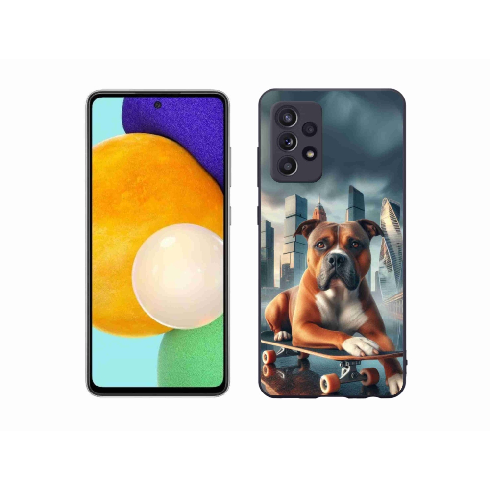 Gélový kryt mmCase na Samsung Galaxy A52s 5G - pes na skateboarde