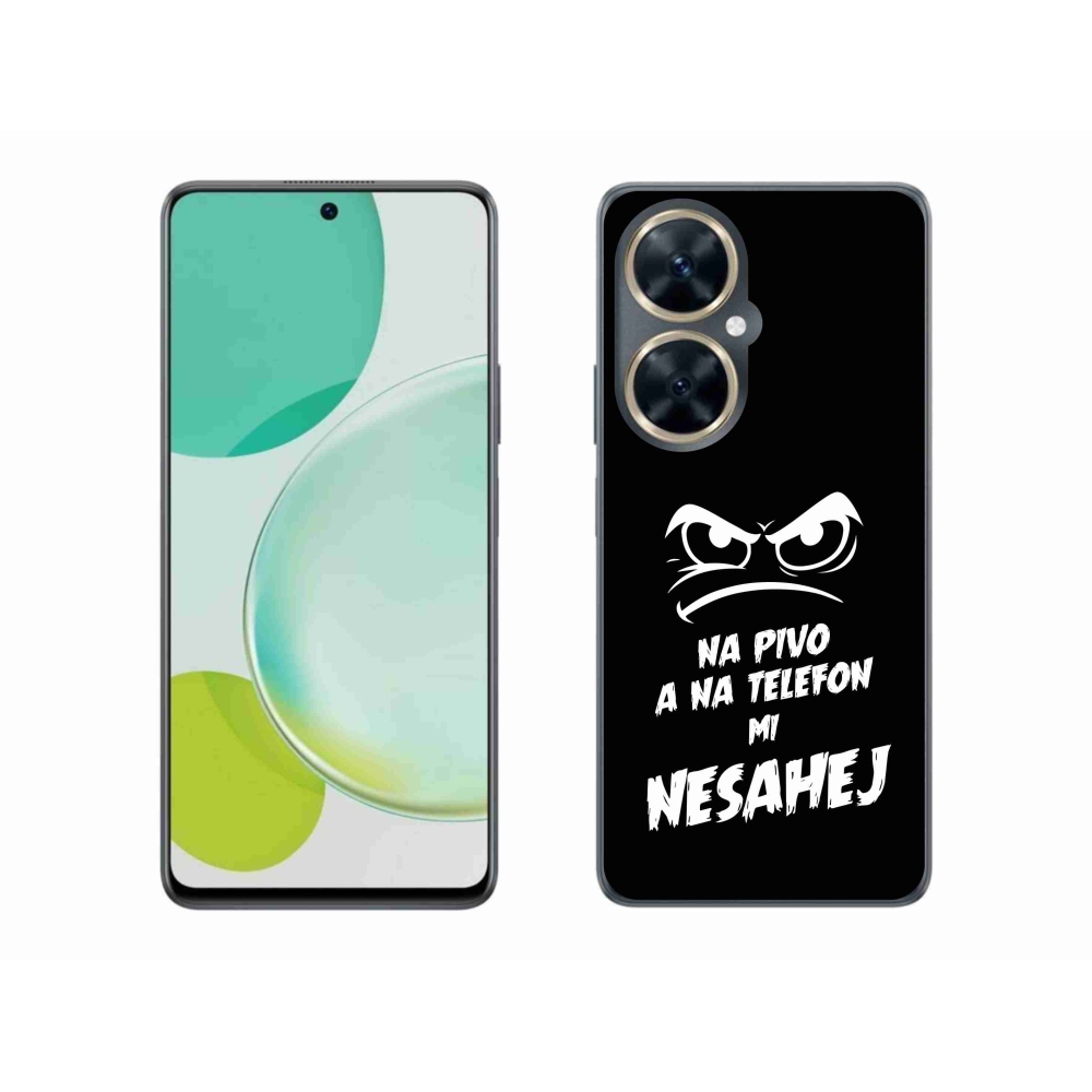 Gélový kryt mmCase na Huawei Nova 11i - pivný motív 2 čierne pozadie