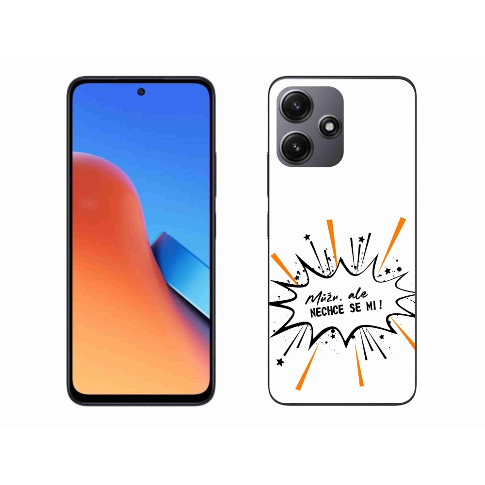 Gélový kryt mmCase na Xiaomi Redmi 12 5G - vtipný text 11 biele pozadie