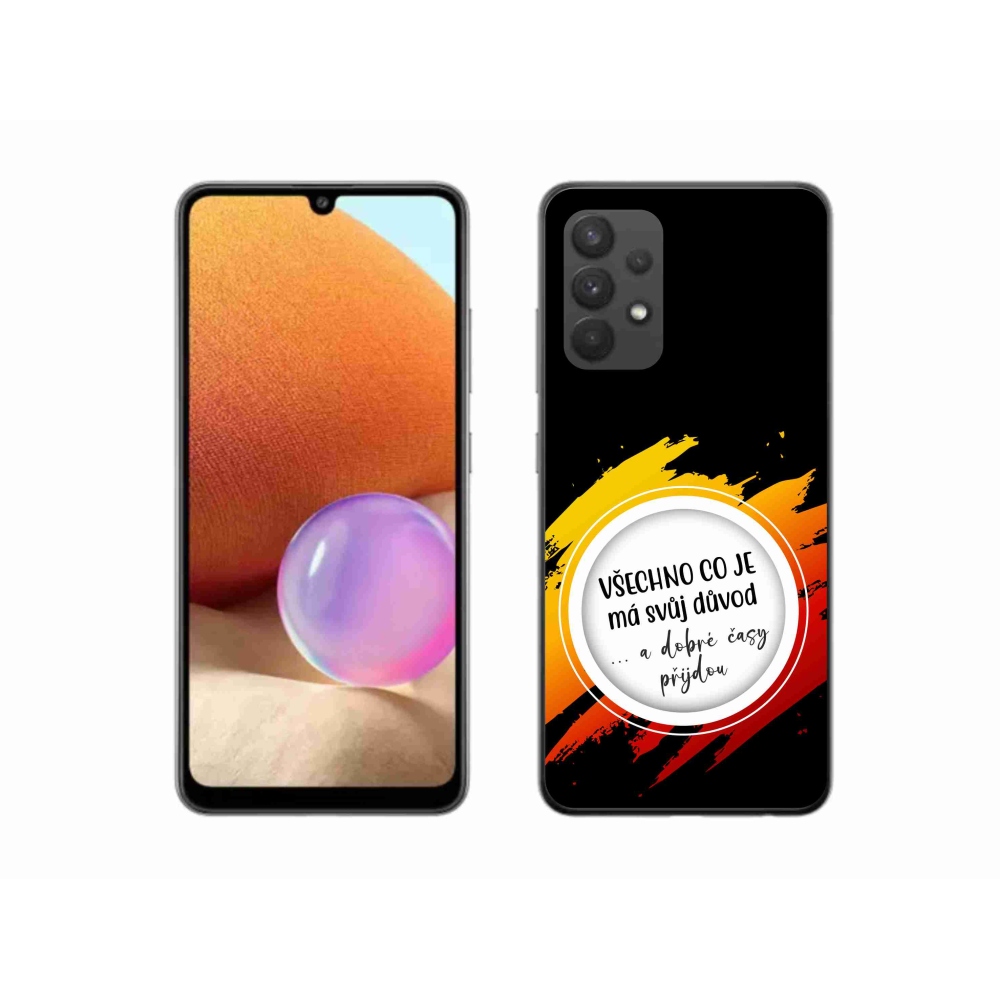 Gélový kryt mmCase na Samsung Galaxy A32 4G - citát 3 čierne pozadie