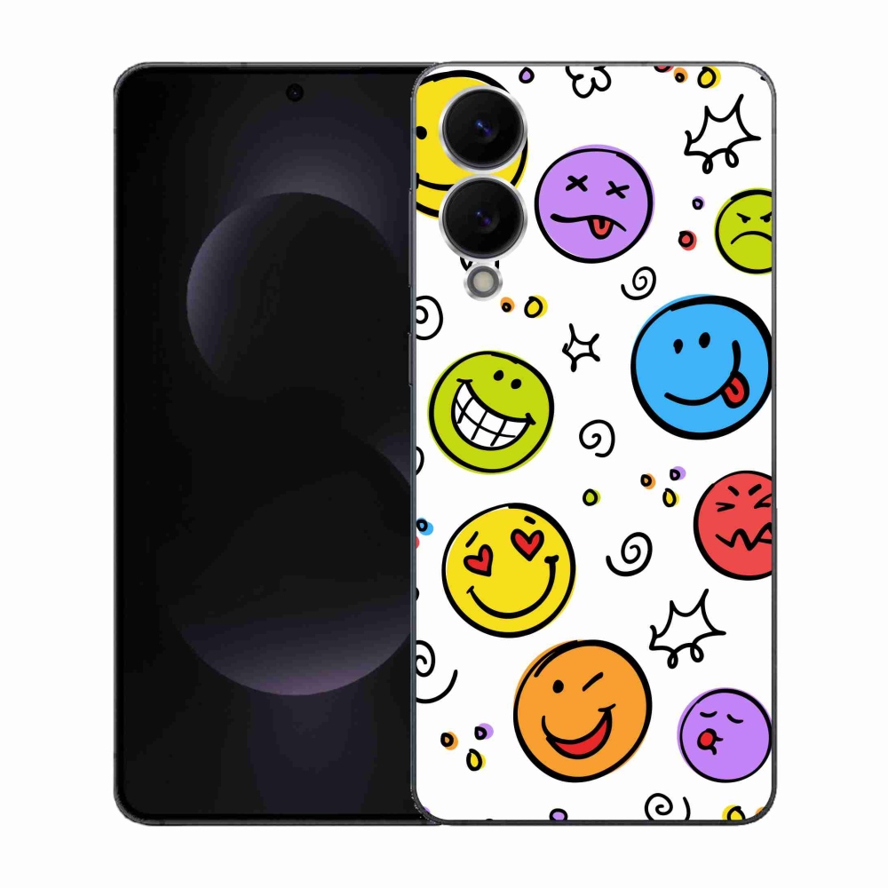 Gélový kryt mmCase na Samsung Galaxy S25 Edge - smajlíci
