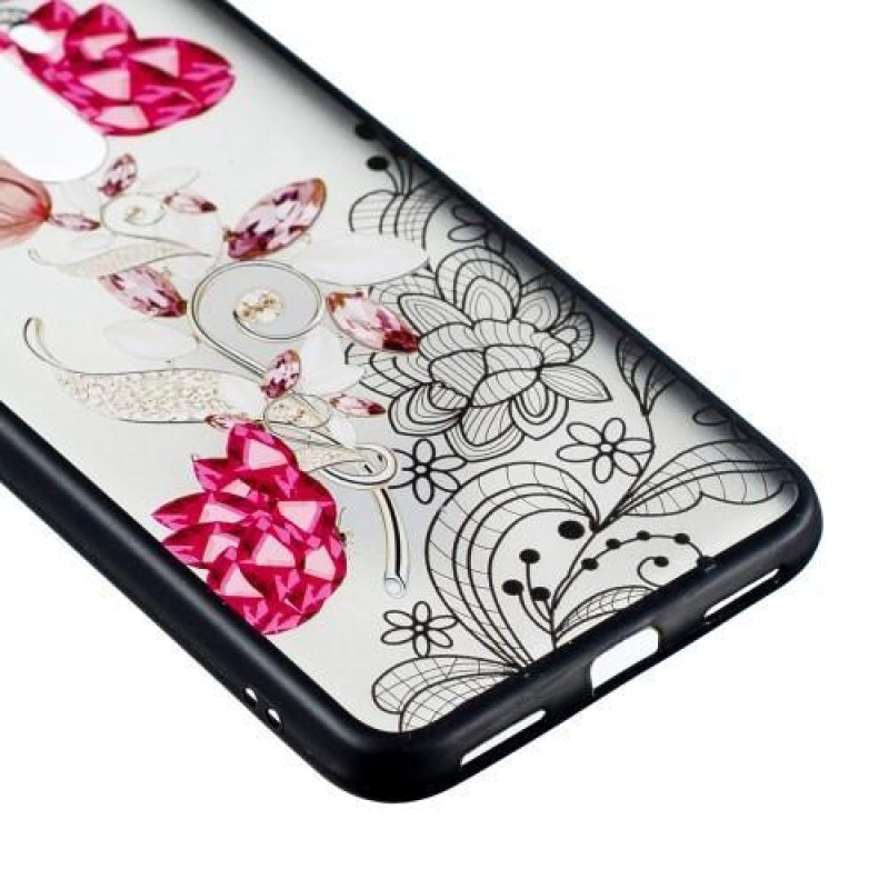 Lace gélový obal s plastovými zády pre Xiaomi Pocophone F1 - kvet