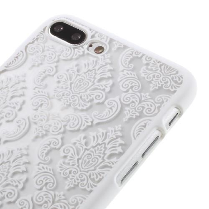 Lace plastový obal na iPhone 7 Plus a iPhone 8 Plus - biely