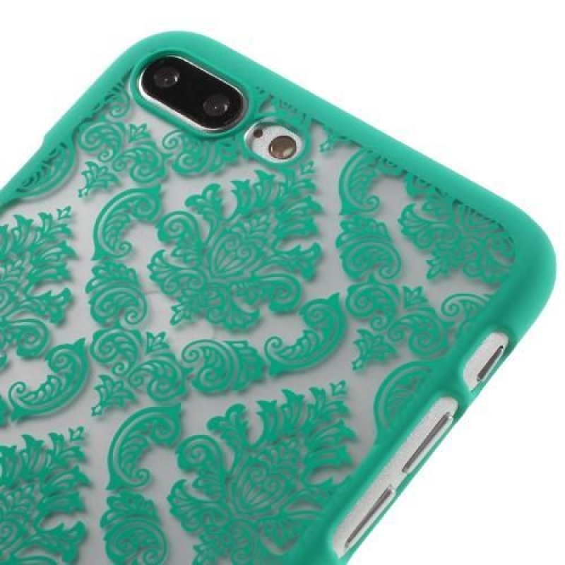 Lace plastový obal na iPhone 7 Plus a iPhone 8 Plus - cyan