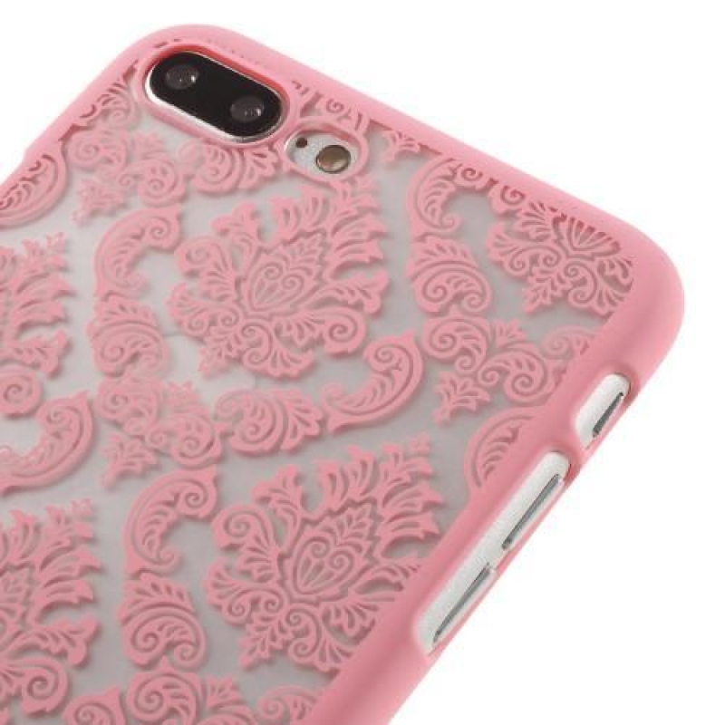 Lace plastový obal na iPhone 7 Plus a iPhone 8 Plus - ružový