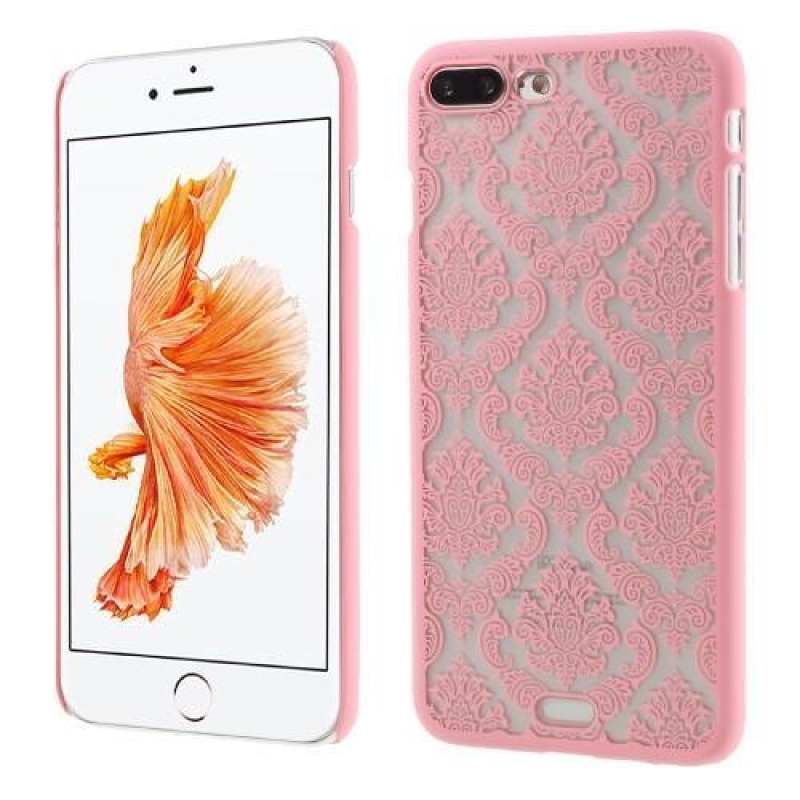 Lace plastový obal na iPhone 7 Plus a iPhone 8 Plus - ružový