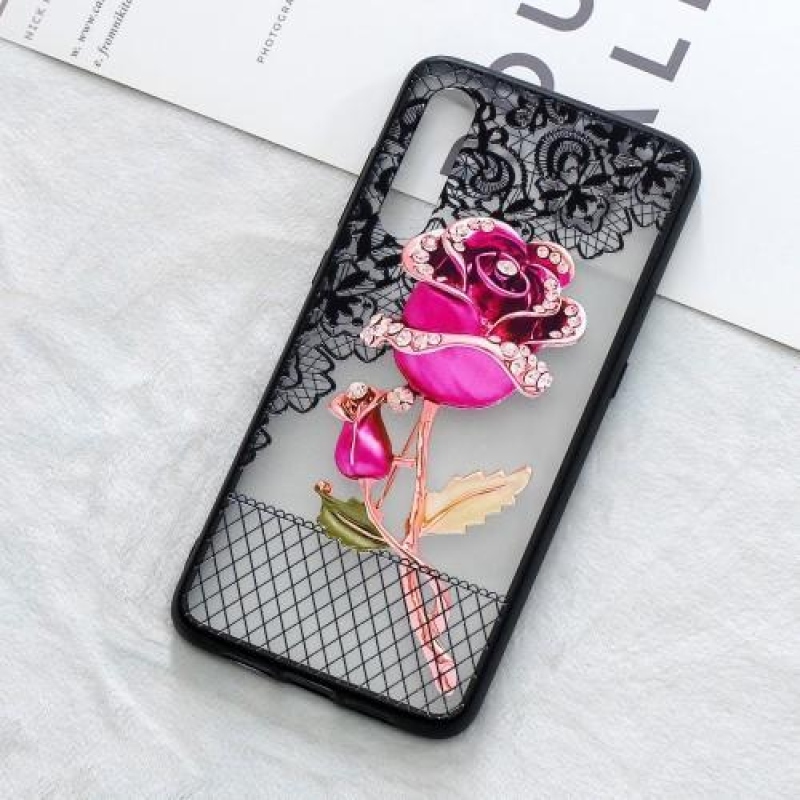 Lace silikónový obal pre Xiaomi Mi 9 - ruža