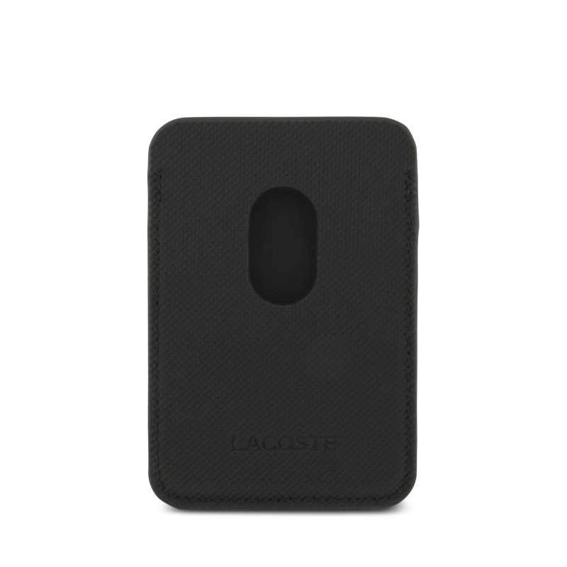 Lacoste Iconic Petit Pique MagSafe zadný kryt + peňaženka pre iPhone 18 Pro Max, čierna