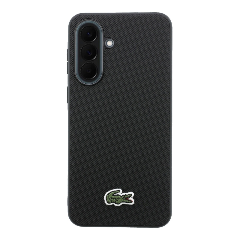 Lacoste Iconic Petit Pique Woven Logo MagSafe zadný kryt pre Samsung Galaxy A37 Black
